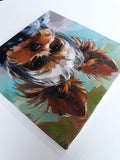F&S Gift Store Yorkshire terrier art portrait from photo Yorkie art gifts portrait oil painting Custom pet portrait Collectible memorial animal dog artwork