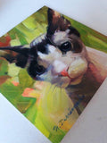 F&S Gift Store Custom oil painted cat portrait painting original canvas illustration pet lover gift kids funny kitten art birthday gift son home decor