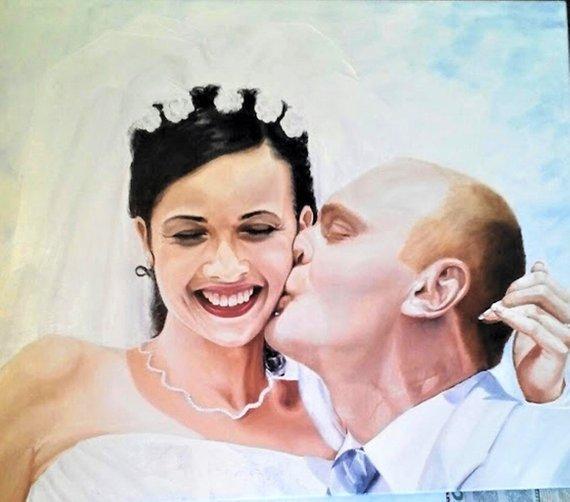 Personalized Oil Painting From Photos, handcraft art on Canvas-Show Case QAB102605-36