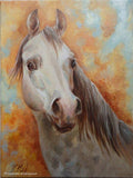 F&S Gift Store Custom Horse portrait Small Oil painting on canvas Hand painted Horse head Framed Fine Art ready to hang Equestrian gift Horse memorial