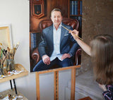 F&S Gift Store Custom portrait painting Commission portrait Custom oil portrait Oil painting Portrait from photo Personalized portrait oil on canvas