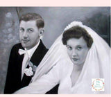 F&S Gift Store Wedding Custom Oil Painting from Old Vintage Photo. Custom Hand Painting. Vintage wedding. Custom Commission art. Restoration to Painting