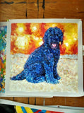 F&S Gift Store photo into oil painting , custom dog oil Painting , dog portrait , pet portrait , Dog Painting Portrait Commission , Personalized Pet Art