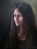 F&S Gift Store Custom oil portrait Hand painted oil painting Dark style Druid Pagan art Asartu ORIGINAL oil painting Nature lover gift Classical art