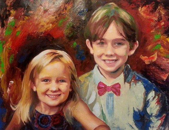 Personalized Oil Painting From Photos, handcraft art on Canvas-Show Case ODS102392-12