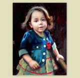 F&S Gift Store Custom Portrait from photo- Oil Canvas-Child Portrait -Family Portrait-Wedding Portrait- Original Oil Painting