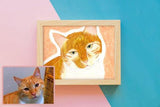 F&S Gift Store Custom animal portrait, pet portrait, cat portrait, painted cat, oil painting, custom portrait, animal art, cat lovers