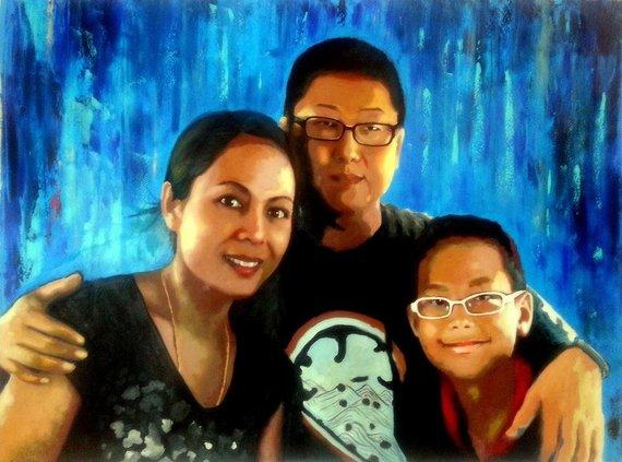 F&S Gift Store Family Custom Portrait - Custom Oil Portrait Painting from photo - Personalized Gift
