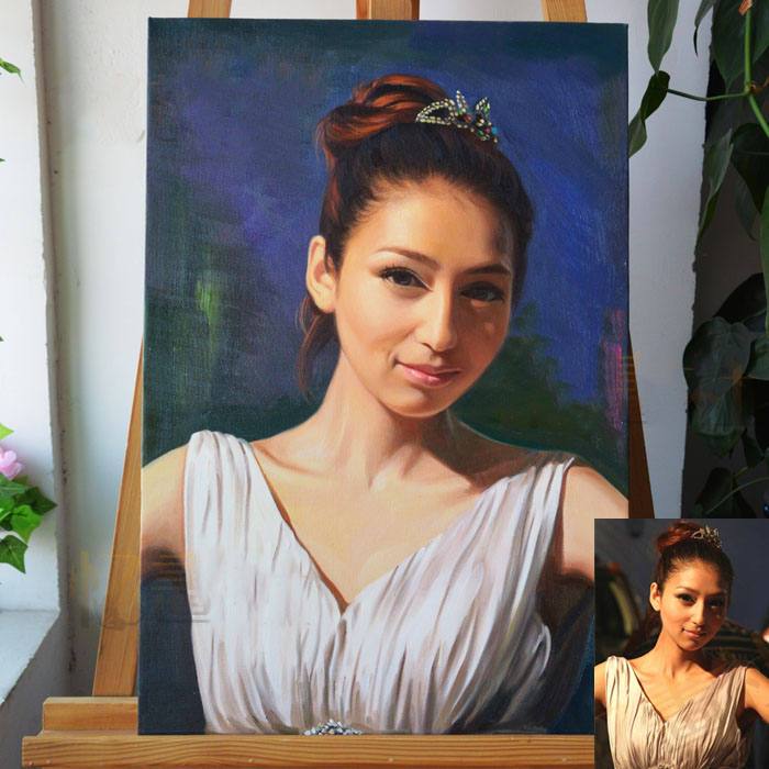F&S Gift Store Custom Self Portrait, Custom Oil Painting, Oil Portrait, Oil On Canvas.