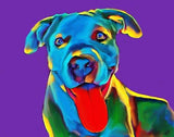 F&S Gift Store Custom dog artwork paint my pet. Puppy portrait from photo. Digital oil paintings. Unique christmas lover gift ideas French bulldogs staffy