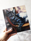 F&S Gift Store Custom pet cat portrait art oil painting original on canvas lover gift loss gifts illustration pet lover gift kids funny kitten birthday
