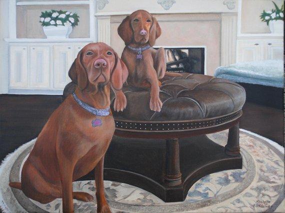 Personalized Oil Painting From Photos, handcraft art on Canvas-Show Case RTC100236-24