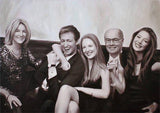 F&S Gift Store Custom Family Portrait on Canvas from Photo - Family Painting - Family Picture- Hand Painted with Oil Paints - Ultimate Gift