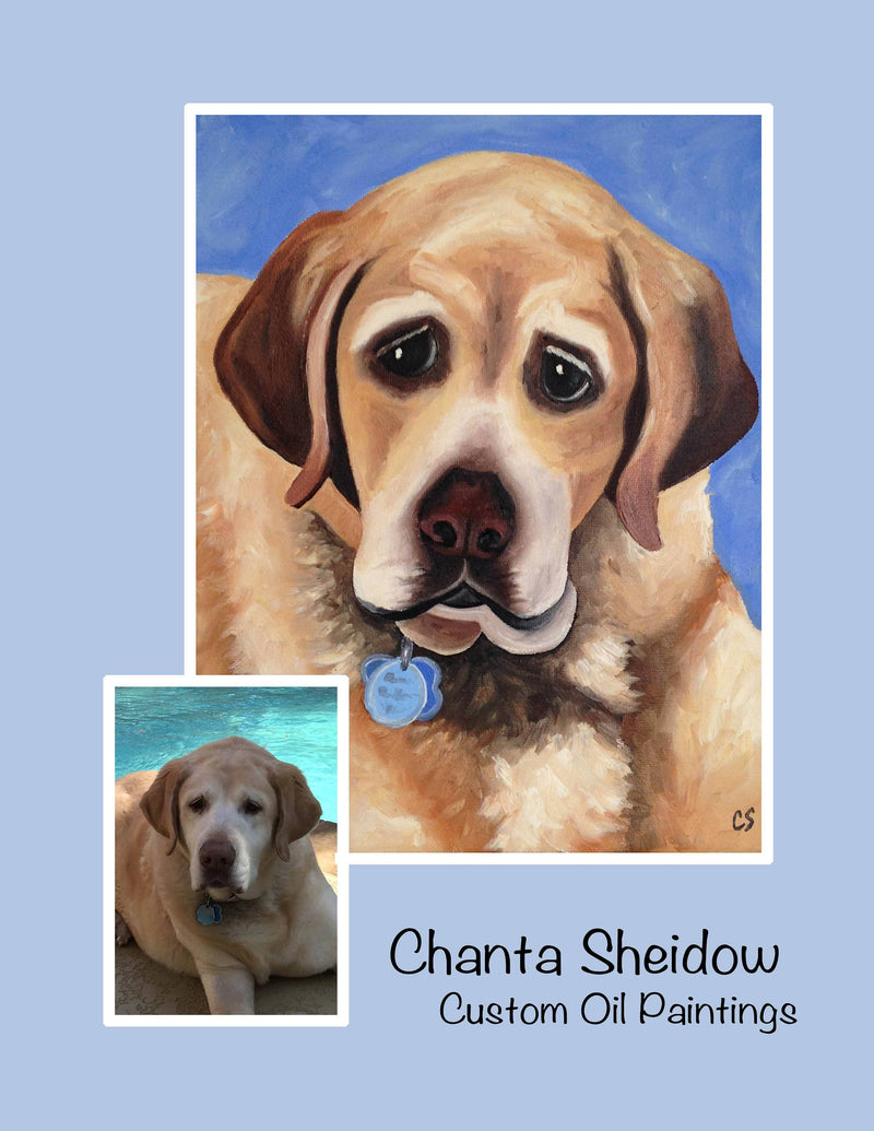 F&S Gift Store Custom Pet Paintings, Custom Pet Portraits, Custom Pet Oil Painting on Canvas, Custom Pet Memorial Gift, Pet Loss Gift,Pet Sympathy Gift