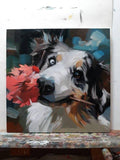 F&S Gift Store Valentine's day gift Pet Portraits, Custom Portrait, Painting From Photo, Original Painting, Dog Portrait, Pet art, Small oil painting 8x8