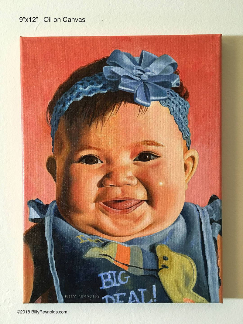 F&S Gift Store Custom Oil Painting Portrait 9"x12"