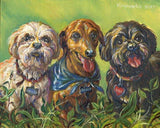 F&S Gift Store Custom dog portrait oil painting, pet portrait original painting, oil on canvas, pet lover gift, custom painting, oil portrait personalized