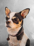 F&S Gift Store Custom OIL on SILVER Pet Siberian husky portrait Luxurious High Quality Realistic painting from a photo unique Wall Art gift for dog lover.
