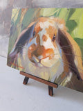 F&S Gift Store Custom pet portrait Orange bunny rabbit oil painting on canvas Rabbit portrait custom canvas art Easter gift Nursery wall decor For children