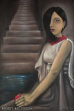 F&S Gift Store Persephone Oil Painting ORIGINAL 24" x 36" Hand Painted
