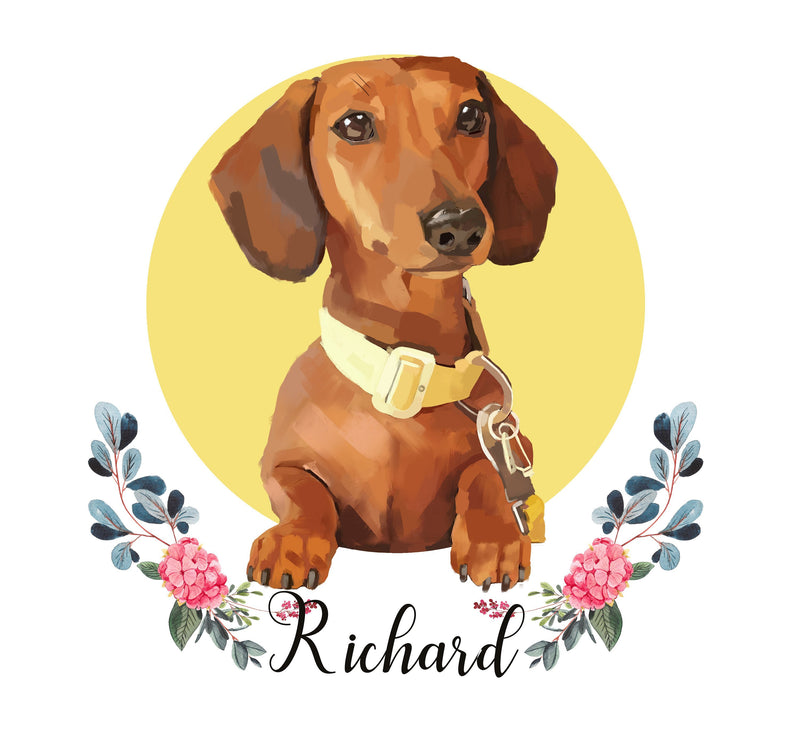 F&S Gift Store Dog Portrait From Photo Pet Portrait Dog Painting Custom Dog Art Dog Lover Gift Mother Day Digital Art Oil Painting Watercolor Art Print