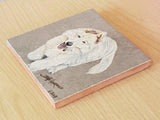 F&S Gift Store Custom Hand Painted Tile~Pet Portrait from Your Photos~Zoe Lawrence Art-Ceramic Wall Art-Pet Portrait in Oils-Christmas Gift;Birthday Gift