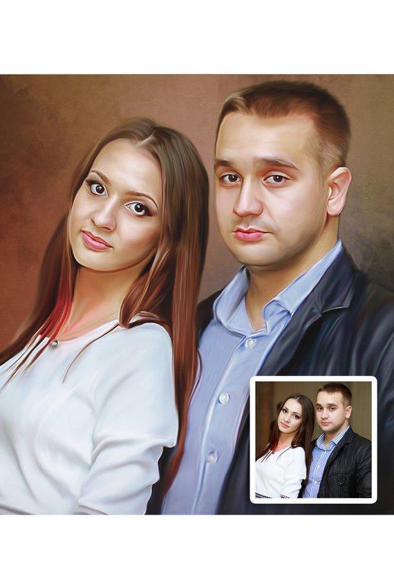Personalized Oil Painting From Photos, handcraft art on Canvas-Show Case AOL100884-24