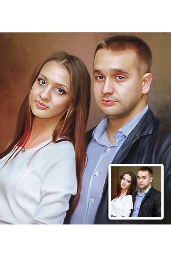F&S Gift Store Custom Oil Painting, Custom Portrait, Oil Painting, Painting From Photo, Wedding Portrait, Portraits, Oil Painting, Family Oil Painting