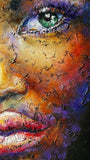 F&S Gift Store Custom ORDER - Painting Portrait abstract, portrait woman " With hope..." portrait girl on canvas, original oil impasto palette knife