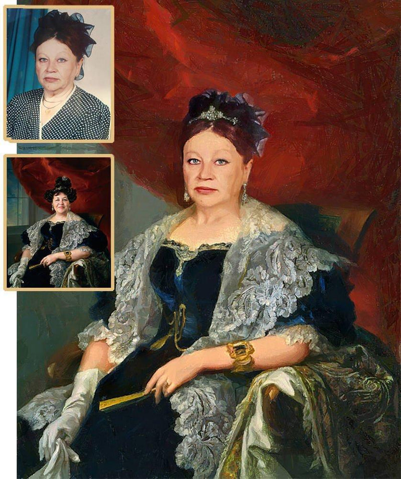 Personalized Oil Painting From Photos, handcraft art on Canvas-Show Case RLO100938-24