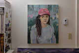 F&S Gift Store Self Portrait, original oil on canvas painting