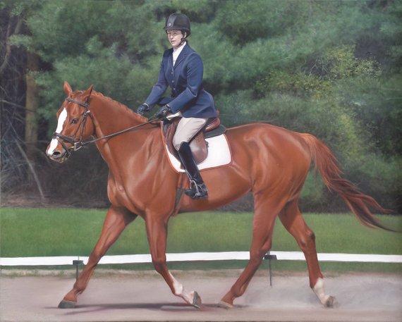 F&S Gift Store CUSTOM HORSE PAINTING - Oil Painted Portrait - Custom Painting of Horse