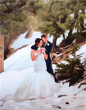 F&S Gift Store Wedding Portrait Custom Gift Wedding Anniversary Gift Personalized Oil Painting