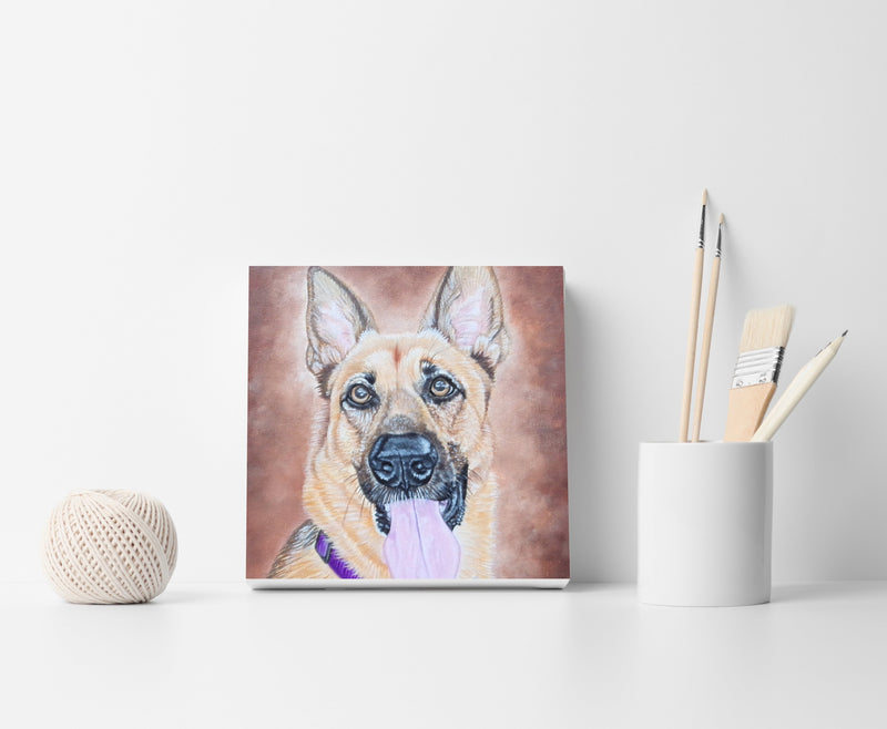 F&S Gift Store German shepherd, Custom portrait, Dog Portrait, Cat portrait, Pet painting, Home decor, Bedroom decor, Personalized gift, Unique gift
