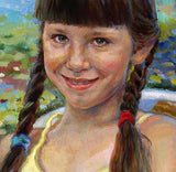 F&S Gift Store Reproduction Print on canvas Good mood Arina Oil Painting Portrait of a girl Portrait on canvas Custom portret