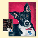 F&S Gift Store Personalized Custom Pet Portrait Oil Painting from a Photograph by Hummingbird Arts perfect for dog lovers and pet memorials