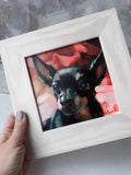 F&S Gift Store Custom pet portrait Black dog painting original art Personalized gift dog portrait Small picture animal art canvas painting doggy artwork