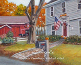 F&S Gift Store Home portrait oil on canvas painting Realtor closing gift for clients Original custom house art from photos by Janet Zeh