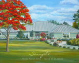 F&S Gift Store Oil on canvas custom home portrait house painting from photos Realtor closing gift for buyers Commissioned artwork by Janet Zeh Original Art