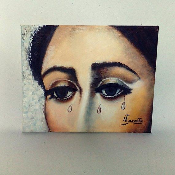 F&S Gift Store The Cry Original Oil Painting Portrait , Narrative Art , Expressionism painting , Modern Art , Impressionism , Photorealism , Surrealism