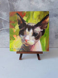 F&S Gift Store Custom oil painted cat portrait painting original canvas illustration pet lover gift kids funny kitten art birthday gift son home decor