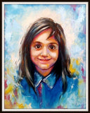 F&S Gift Store Custom Oil Portrait on Canvas - Child Portrait Family Portrait Wedding Portrait - Pop Art Portrait Painting Palette Knife