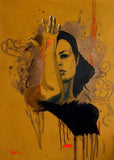 F&S Gift Store Custom painting, portrait from photo, custom oil portrait,grunge style, modern portrait, fashion painting, acrylic painting, FREE SHIPPING!