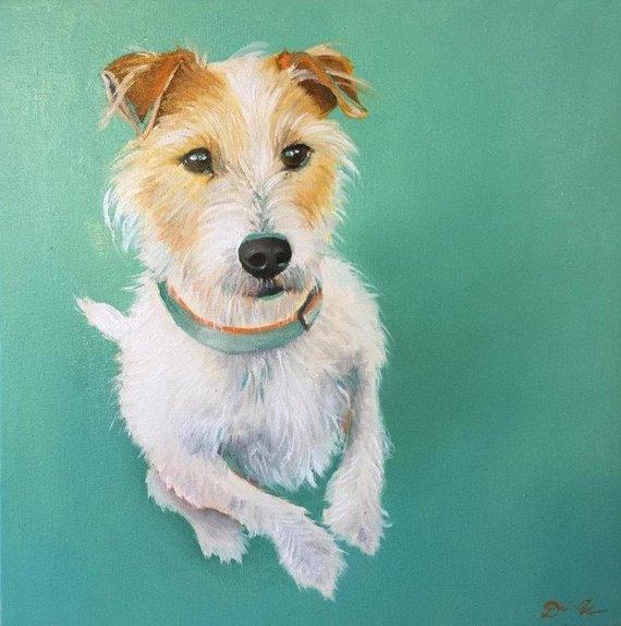 F&S Gift Store Pop Art Pet Portrait! Custom Oil Painting on 12x12" Canvas, Colorful and Unique Pet Gift for Cat Lovers and Dog Lovers