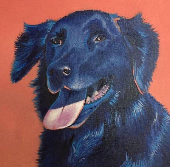 F&S Gift Store Pop Art Pet Portrait! Custom Oil Painting on 12x12" Canvas, Colorful and Unique Pet Gift for Cat Lovers and Dog Lovers