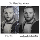 Personalized Oil Painting From Photos, handcraft art on Canvas-Show Case NPG102334-20