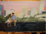 F&S Gift Store Custom couple portrait, Сustom couple painting, Сustom oil painting on canvas, Painting portrait, Wedding portrait, Dad gift