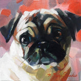 F&S Gift Store French Bulldog art portrait from photo Pug art gifts portrait oil painting Custom pet portrait Collectible memorial animal dog artwork