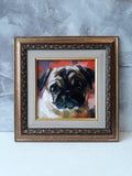 F&S Gift Store French Bulldog art portrait from photo Pug art gifts portrait oil painting Custom pet portrait Collectible memorial animal dog artwork