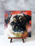 F&S Gift Store French Bulldog art portrait from photo Pug art gifts portrait oil painting Custom pet portrait Collectible memorial animal dog artwork
